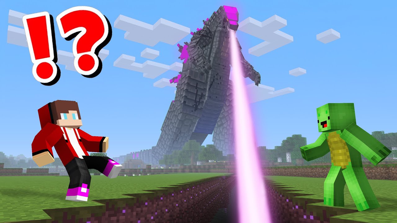 JJ and Mikey vs Giant GODZILLA CHALLENGE in Minecraft / Maizen Minecraft