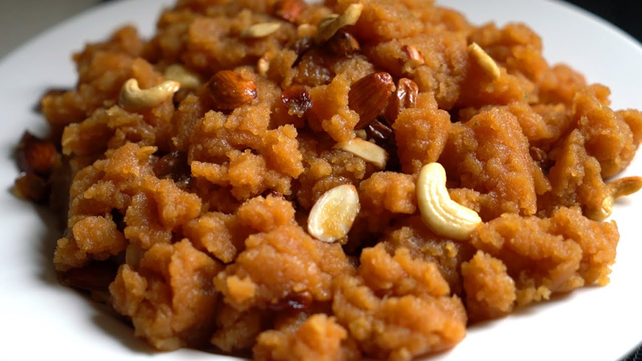 Samolina Halwa Recipe - طرز تهیه حلوای سوجی با یگ رنگ عالی