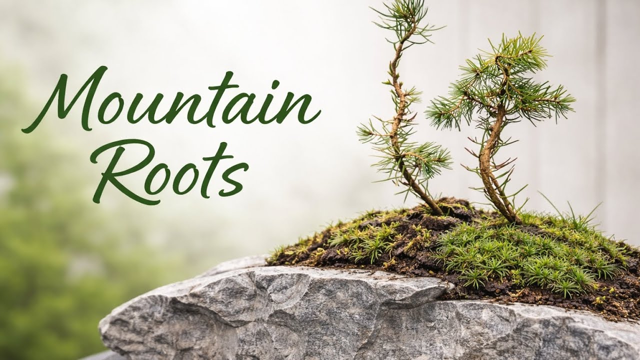 Reworking Bonsai Trees on a Rock Slab