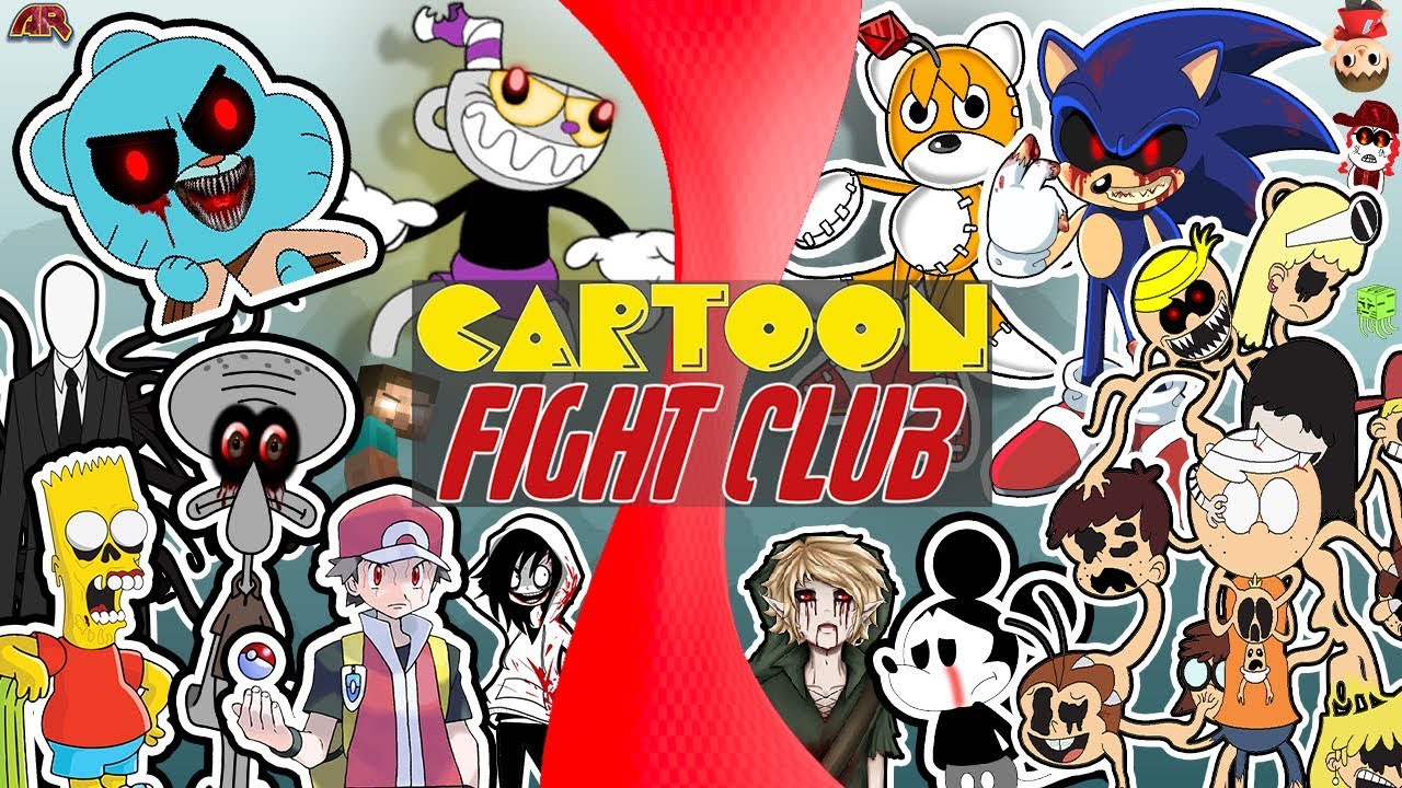 CREEPYPASTA FREE FOR ALL! (Cuphead.EXE vs Sonic.EXE, Gumball.EXE, The Loud House) CARTOON FIGHT CLUB