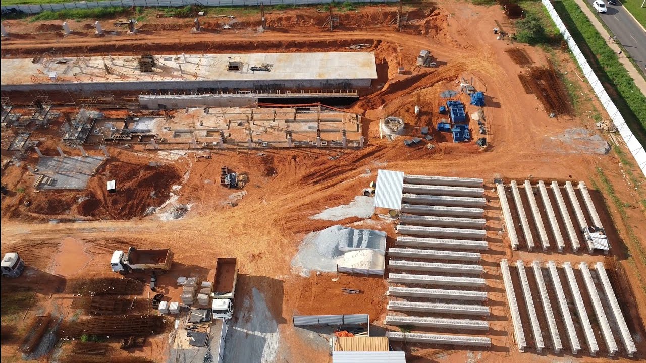 EXPANSÃO DO METRÔ-DF - Drone mostra a evolução da obra - Parte I