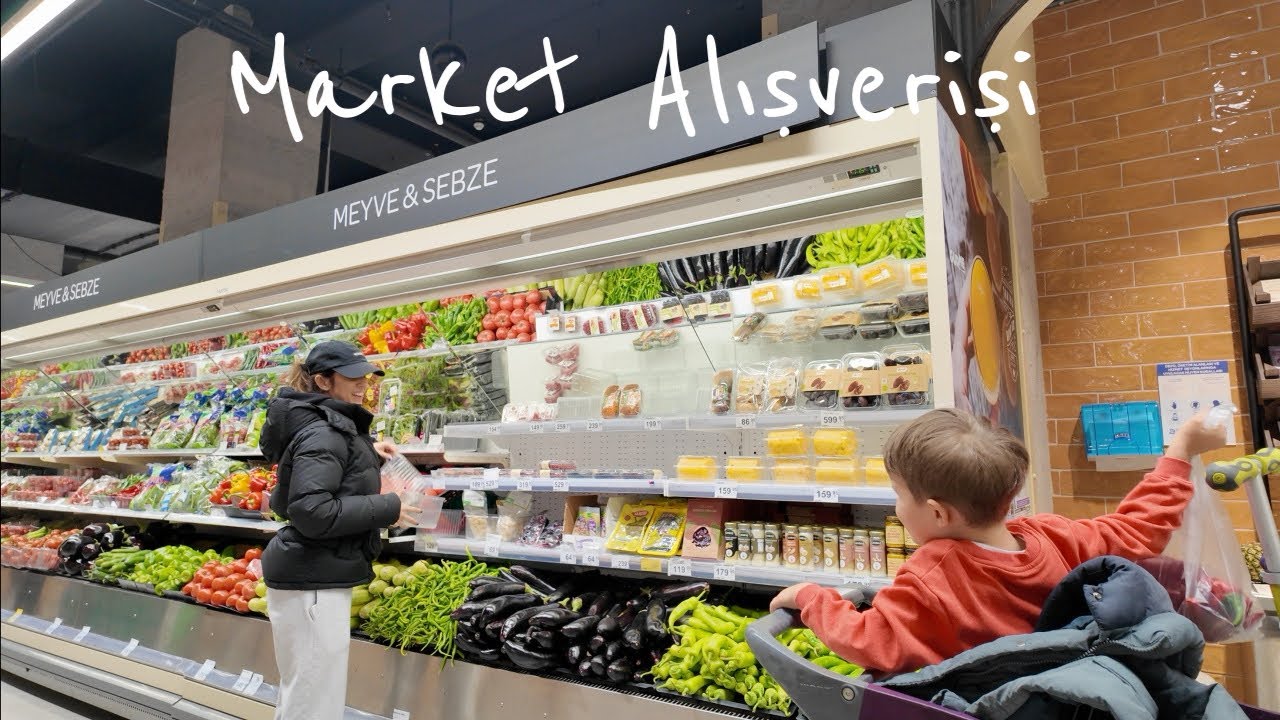OĞLUMLA MARKET ALIŞVERİŞİ & HAMBURGER DATE 🤩