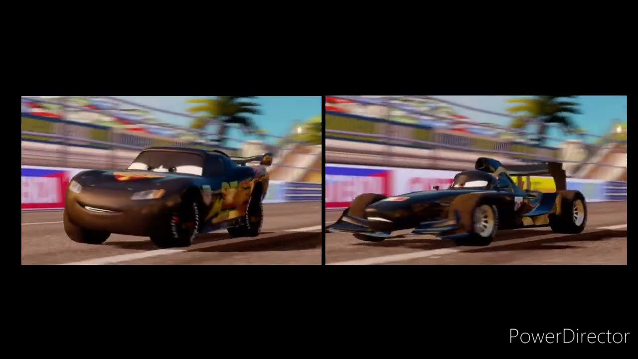 Cars 2 The Video Game: Carbon Fiber Lightning vs Midnight Francesco