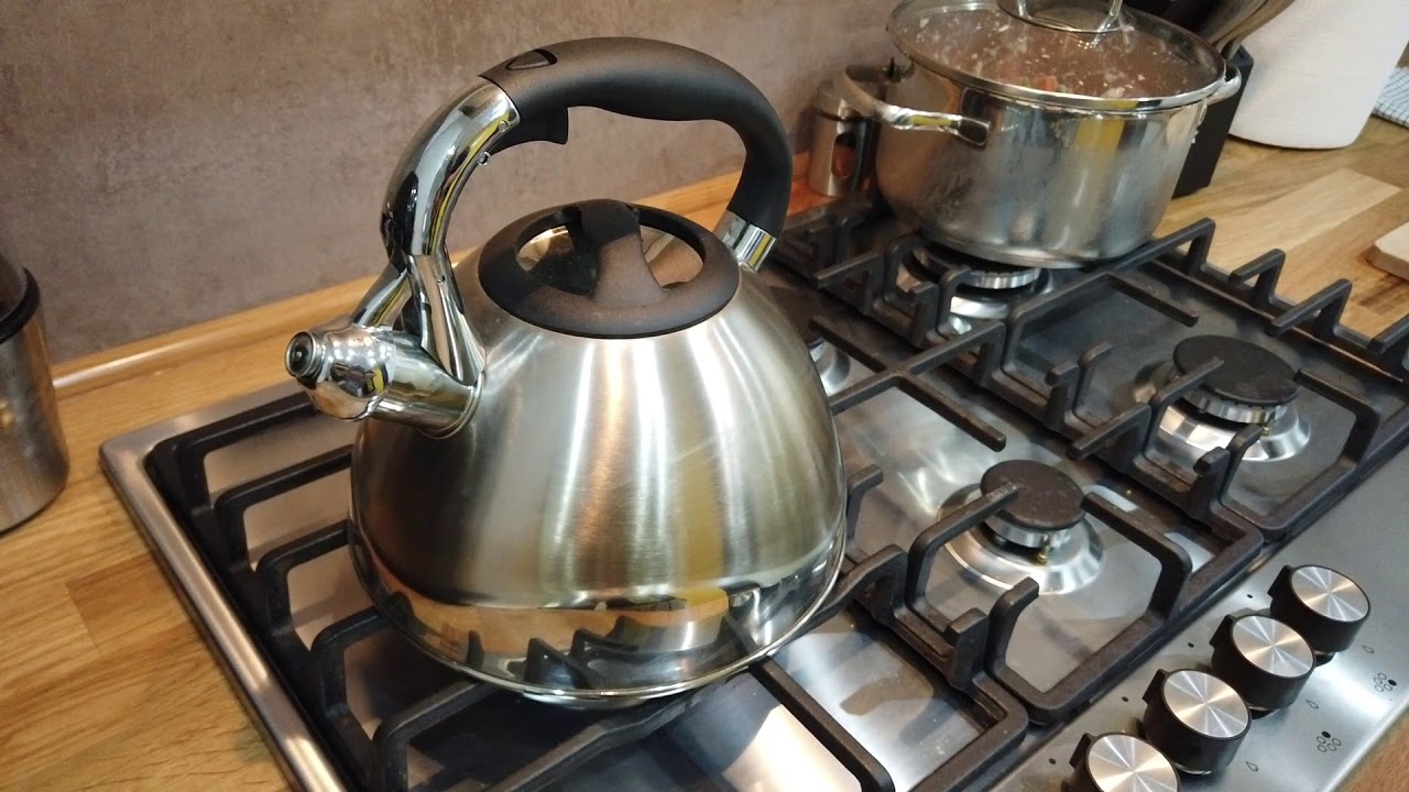 Kela Wasserkessel 3 Liter Edelstahl | Toller Pfeifton | Einfaches "Handling"