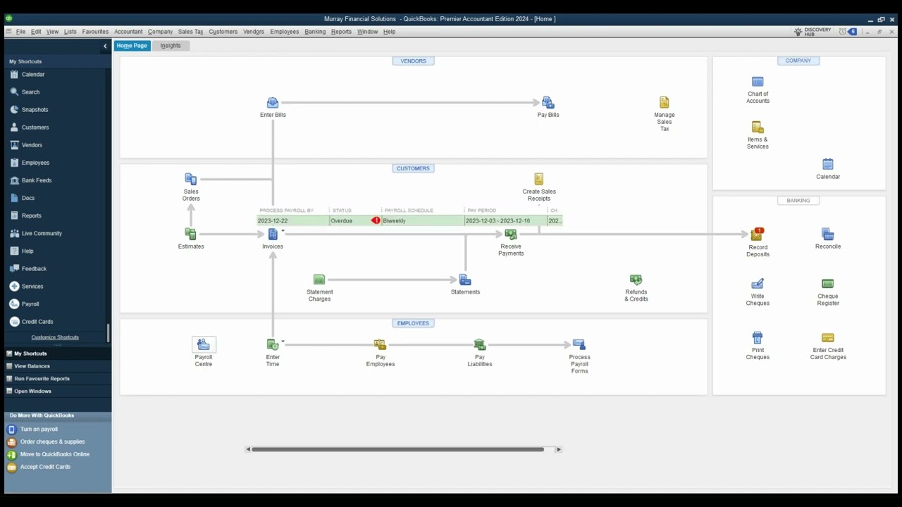 Running/processing a payroll cycle in Quickbooks Desktop