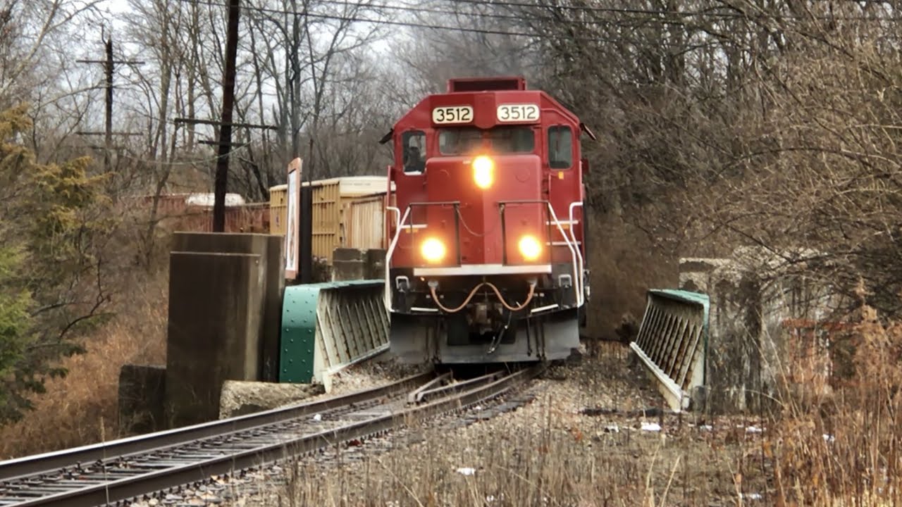 Car On Track, FIRST TRAIN OF YEAR & 4 Locomotive Train, 2 Locos Front, 1 Middle, 1 Rear, CCET Ry