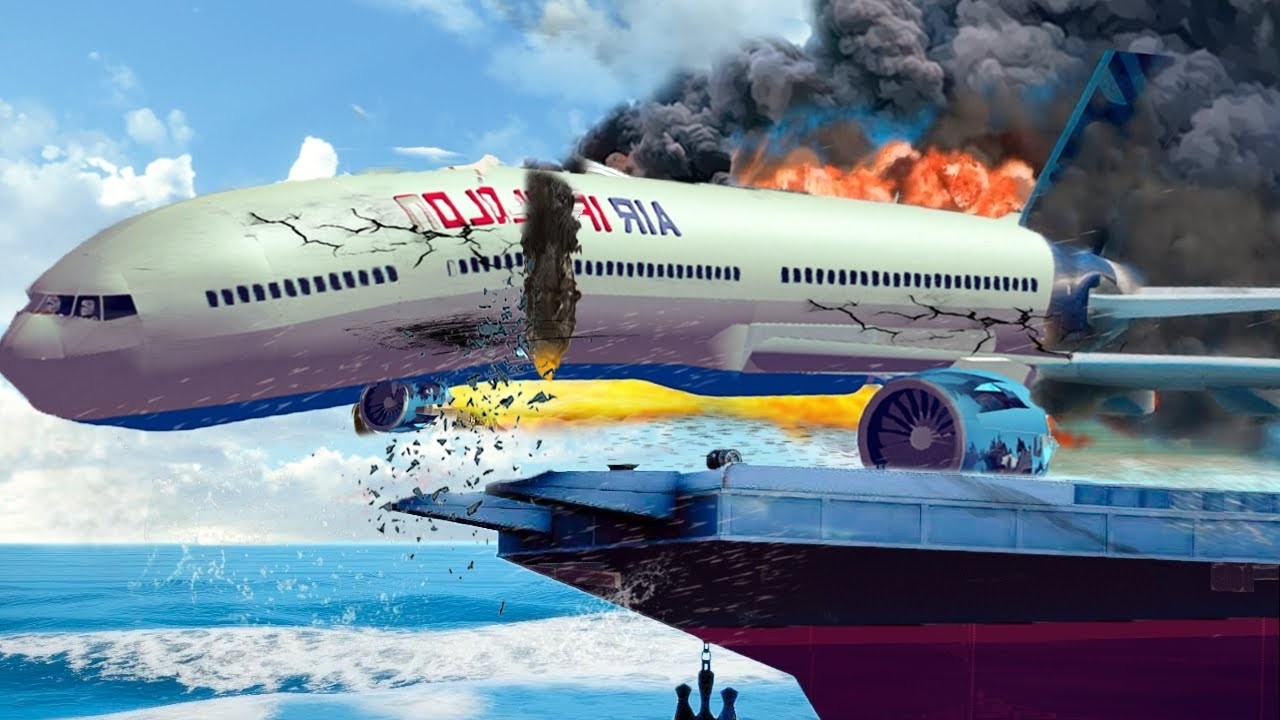 Malaysian Airbus A350 Airplane Collide & Crash After Mid Air Explosion