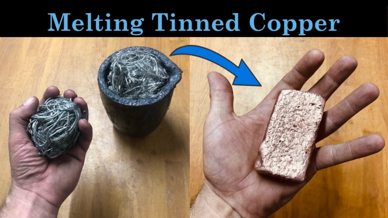 Melting Tinned Copper for the First Time - Casting Failures - ASMR Tinned Copper Melting