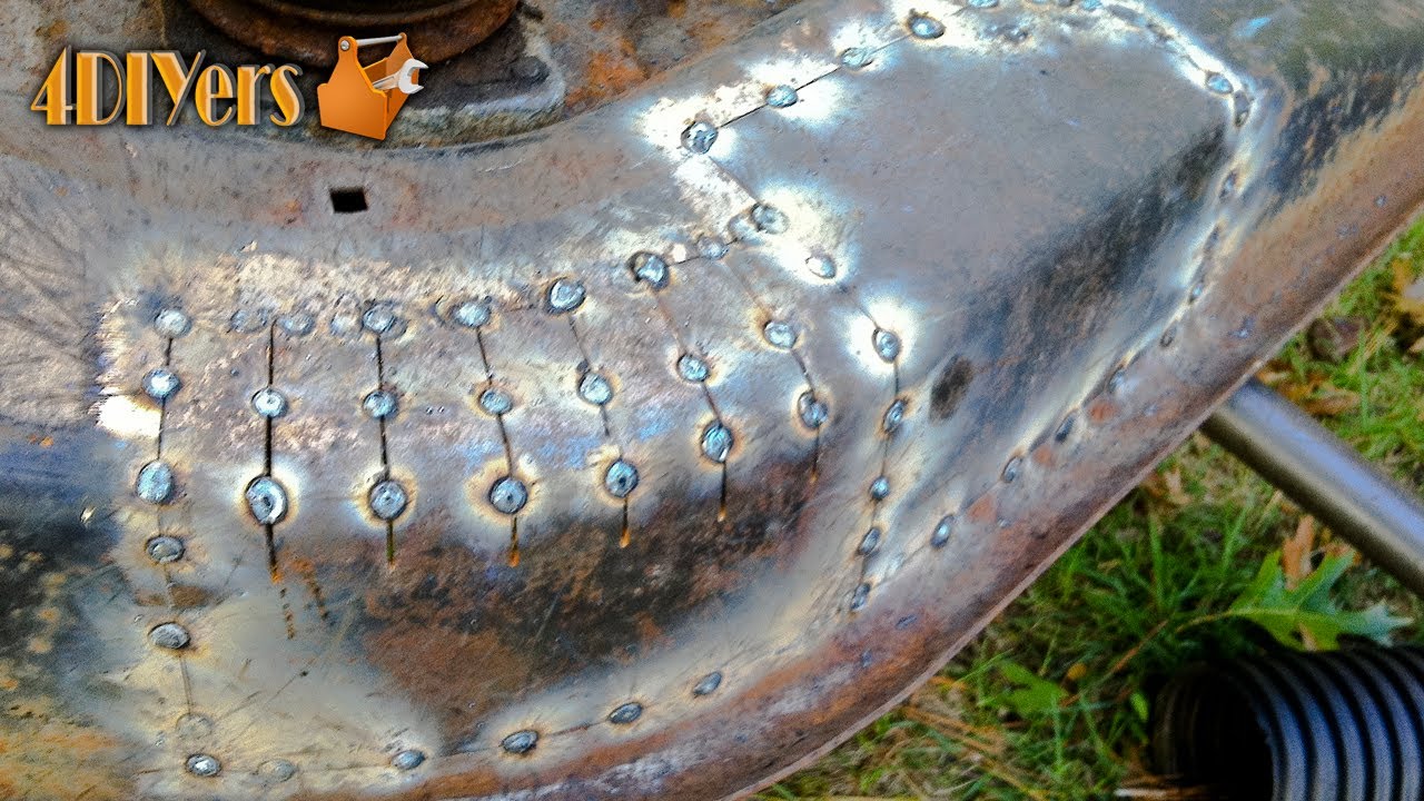 How to Fix Rust Holes on a Mower Deck by Welding in a Custom Patch