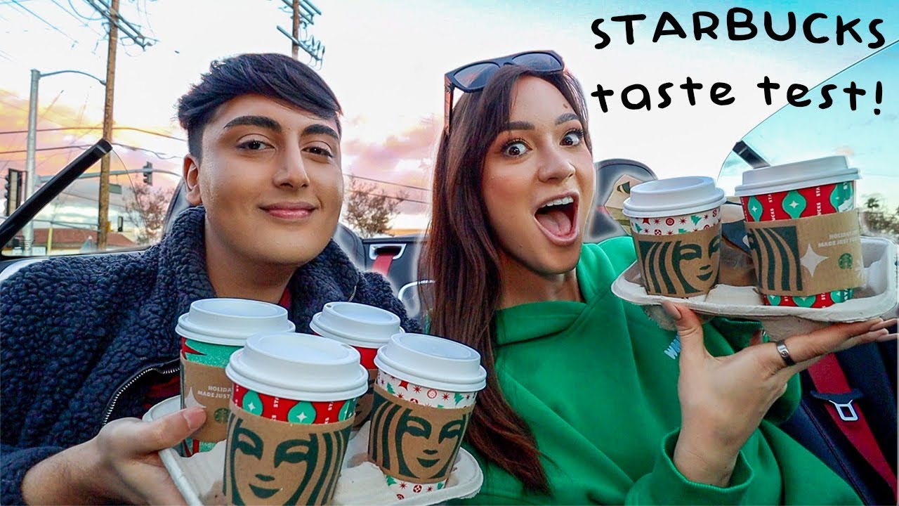 Taste Testing Starbucks Holiday Drinks With Alisha Marie | Vlogmas Day 12
