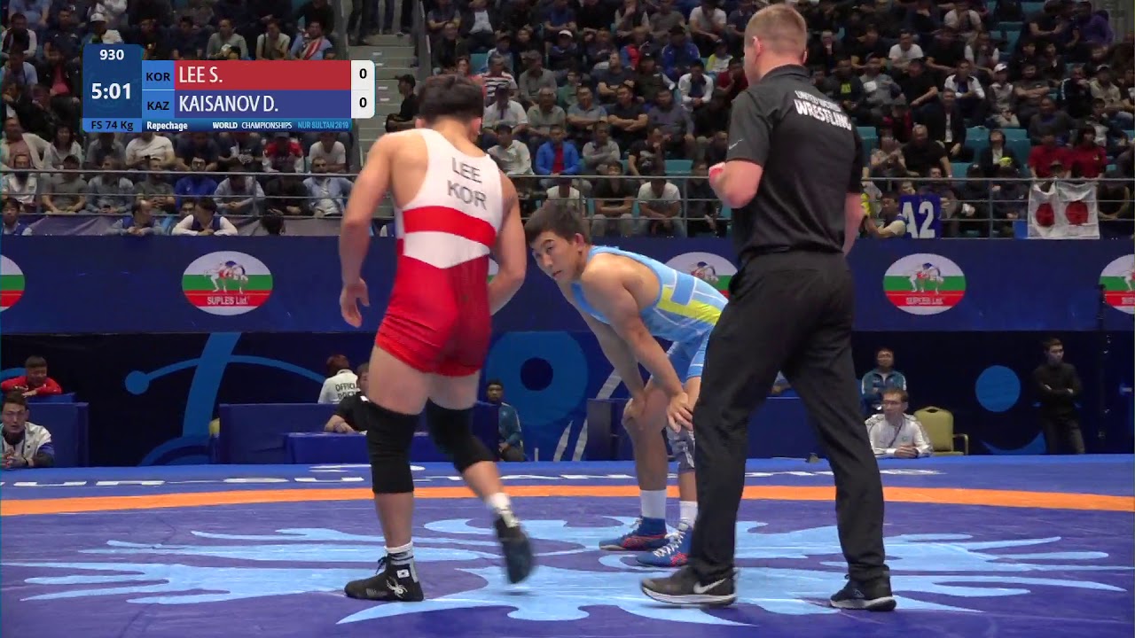Repechage FS - 74 kg: S. LEE (KOR) v. D. KAISANOV (KAZ)