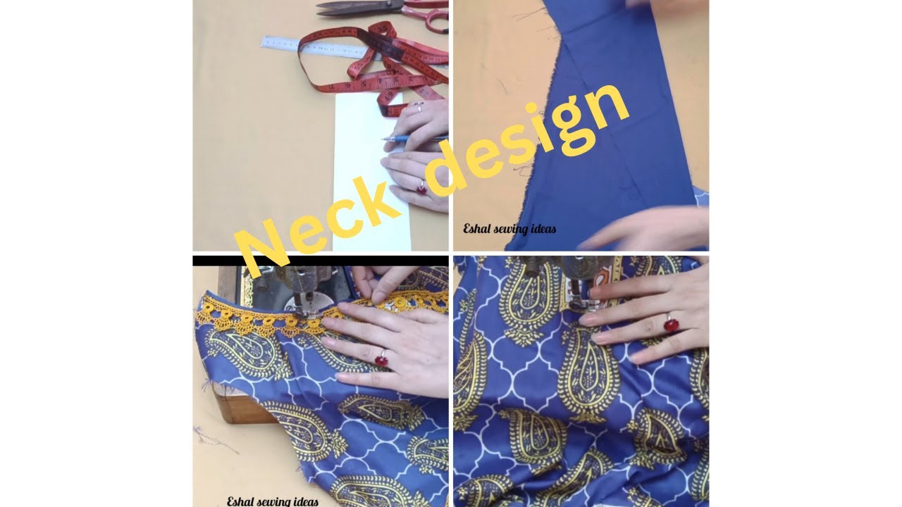 Neck design || new idea for neck design||neck design with lace @eshalsewingideas