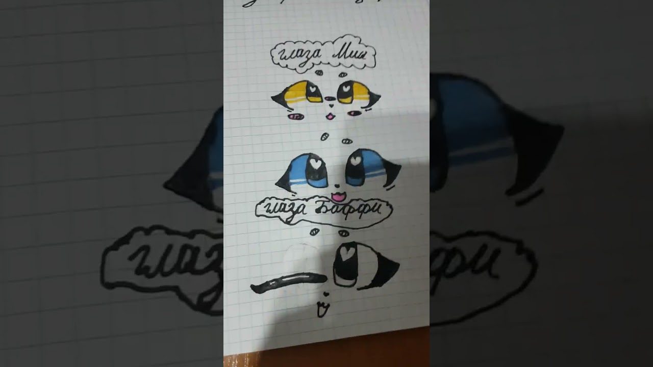 Туториал как нарисовать глаза и рот аниме 1 часть 🖍️🖼️