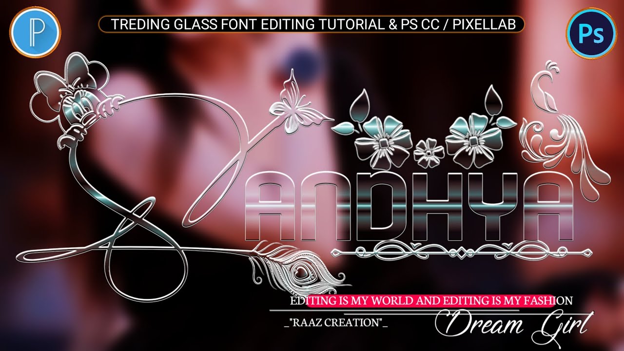 New Glass Font Editing 2025  | How To Make new Glass Font editing | Glass Font Dp Editing