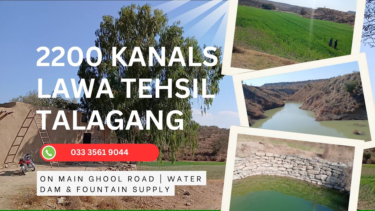 Agriculture Land for Sale in Talagang, Land for Sale in LAWA Zari Zameen Raqba Land with Water Dam