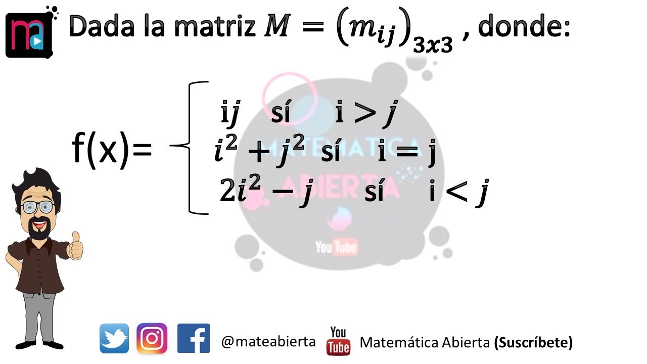 EJERCICIO. Creación de una MATRIZ dadas las condiciones de sus elementos / (Nivel: Medio)