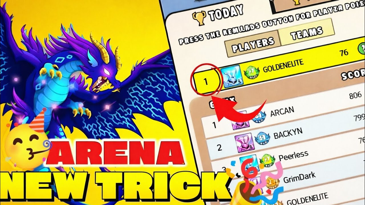 New Arena Trick to Push Rank🏆 Top 1 rank trick 