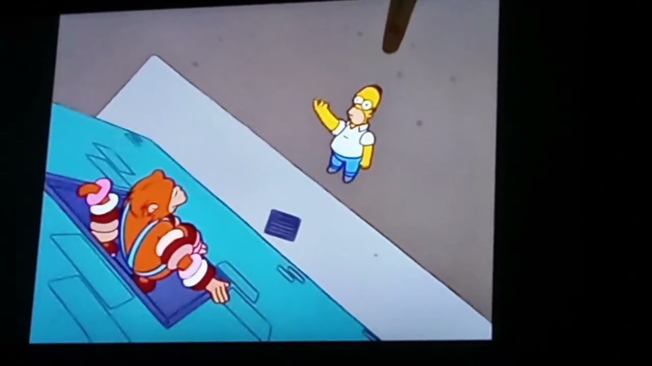 The simpsons a monkey stole Homer donut
