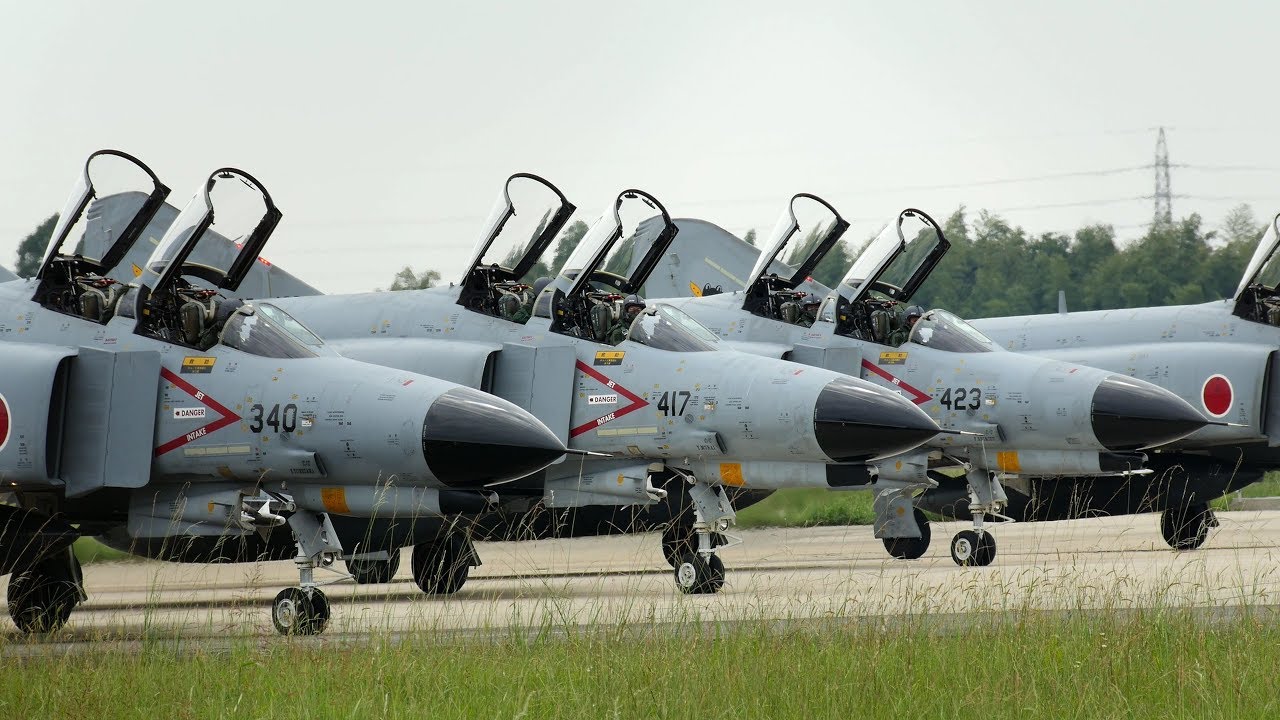[4k]ニュータでのファントム雄姿　 新田原/301sq/F-4/タキシング～テイクオフ/Oct.2015/RW28&10 [4k]