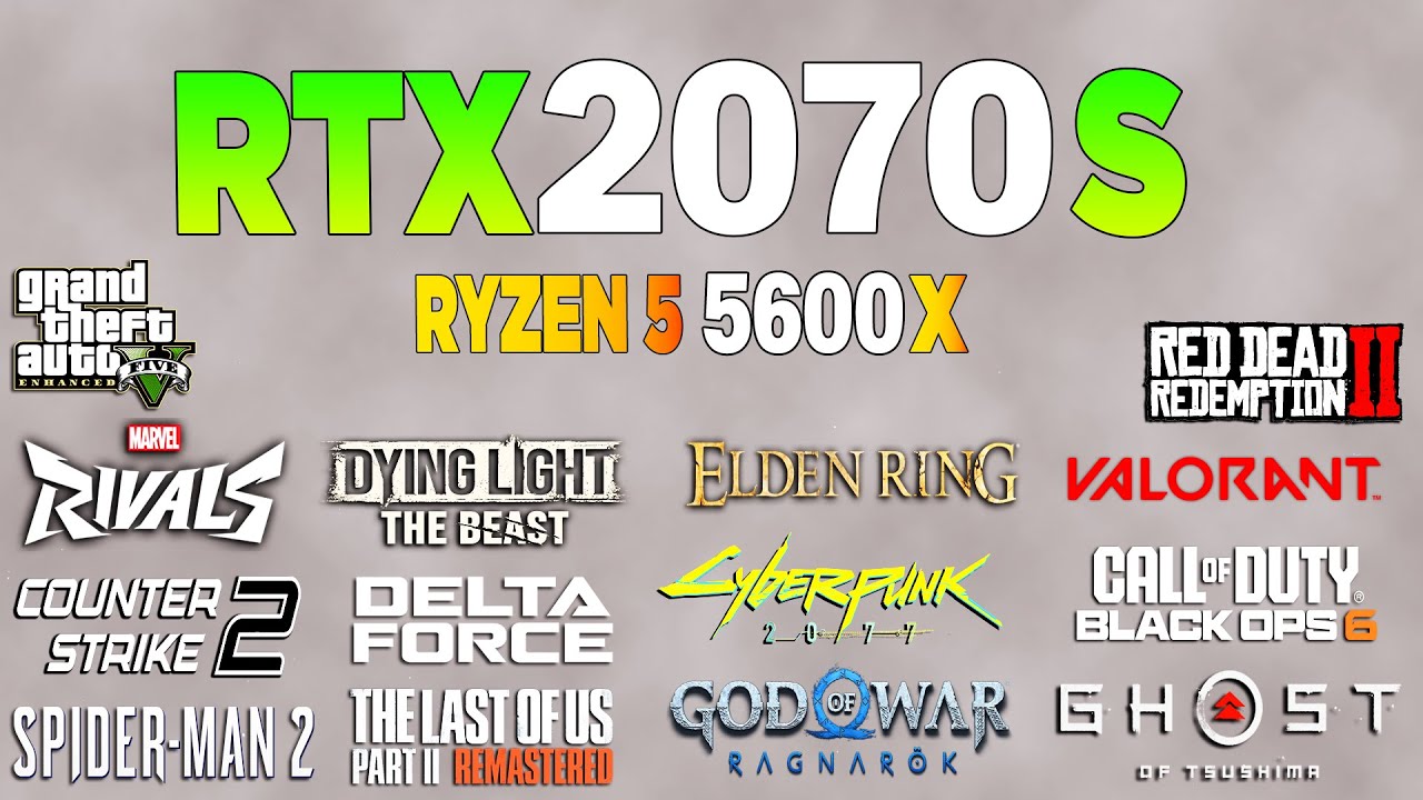 RTX 2070 Super + Ryzen 5 5600x - Test in 15 Games 1440p