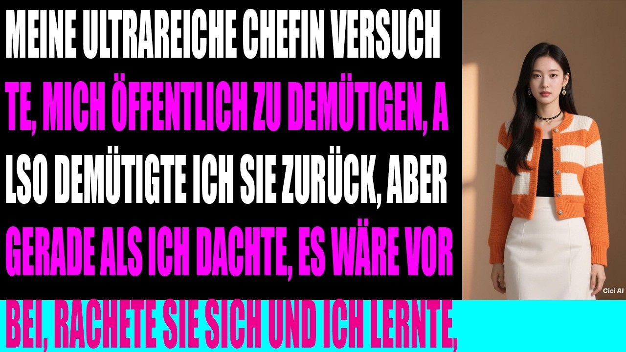 Ich habe meinen reichen Chef öffentlich gedemütigt...
