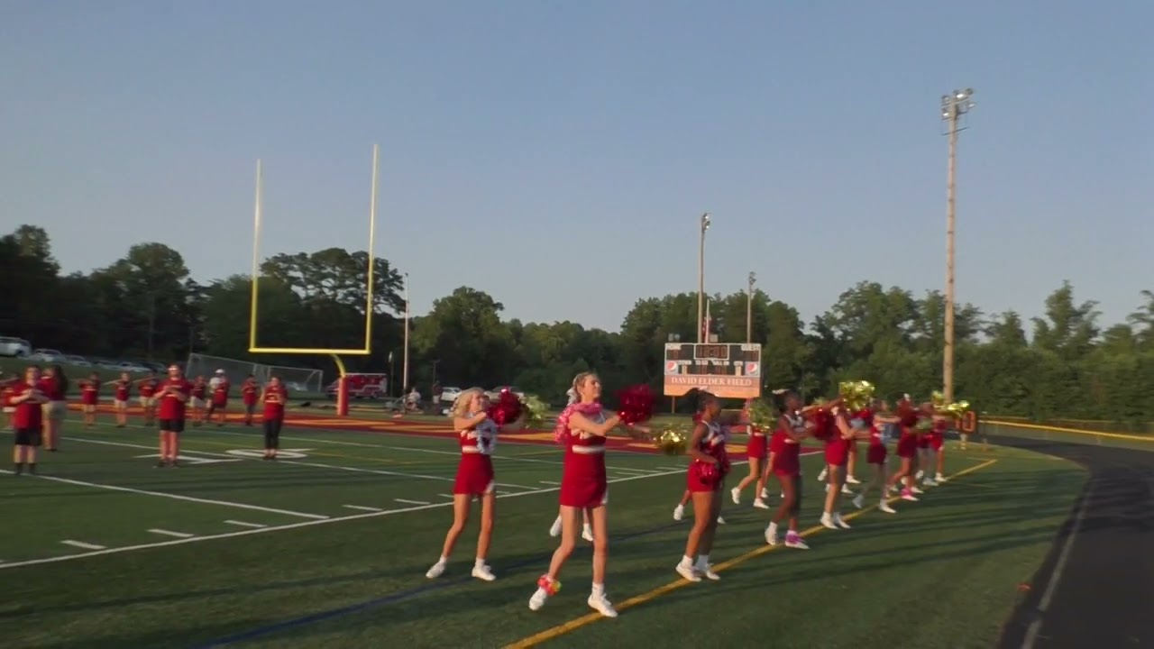Hickory High Band, Football Team and Cheerleaders Fight Song 8 18 2023