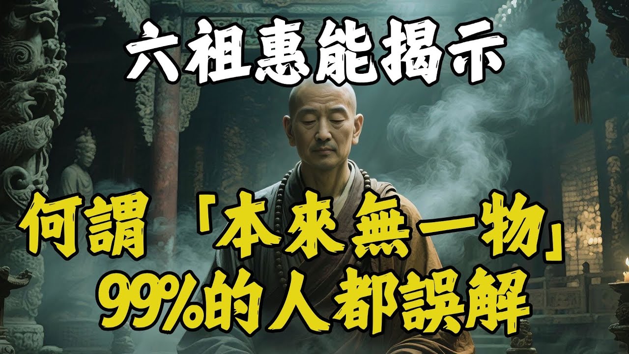 [紅塵煉心] 🔥禪宗六祖揭示:   ‘無一物’不是斷滅空，而是你心中從未真正擁有過。