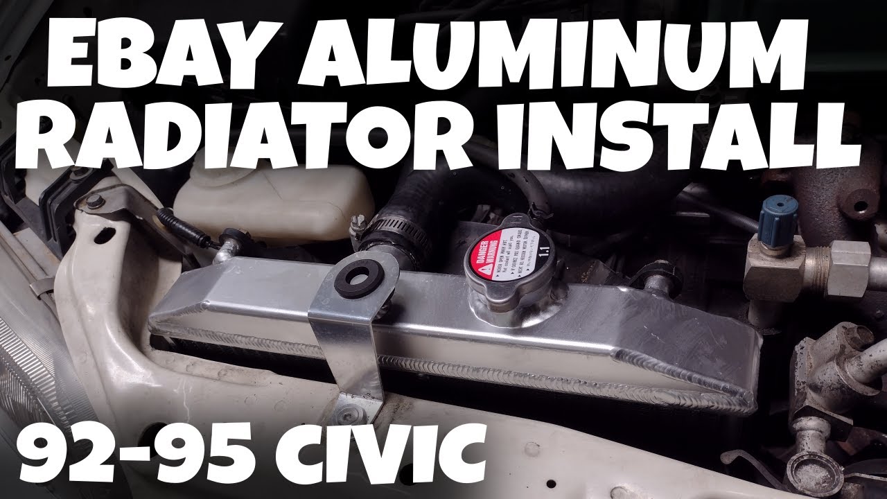 1995 CIVIC DNA Motoring aluminum radiator install