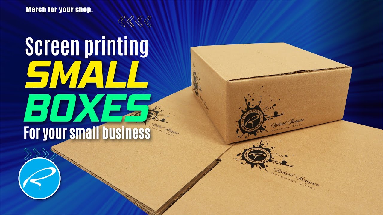 Screen printing small boxes for your business.