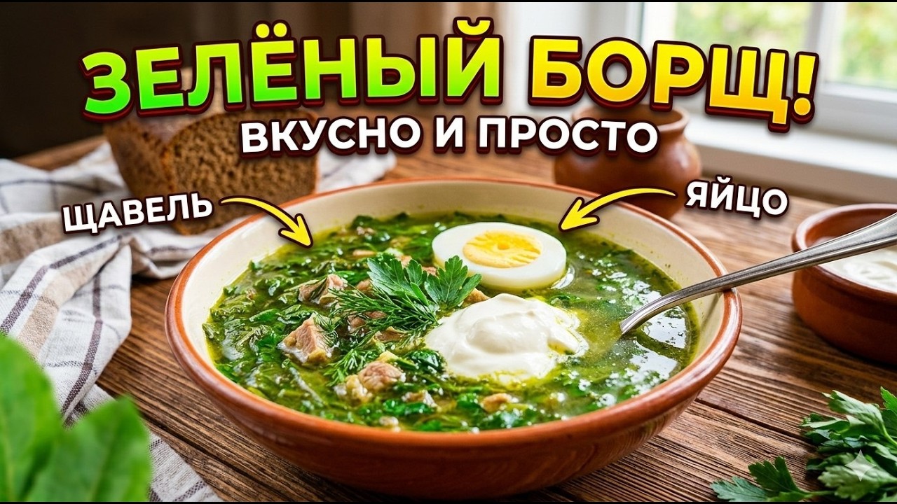 Green borscht that's eaten to the last drop! Quick and delicious.