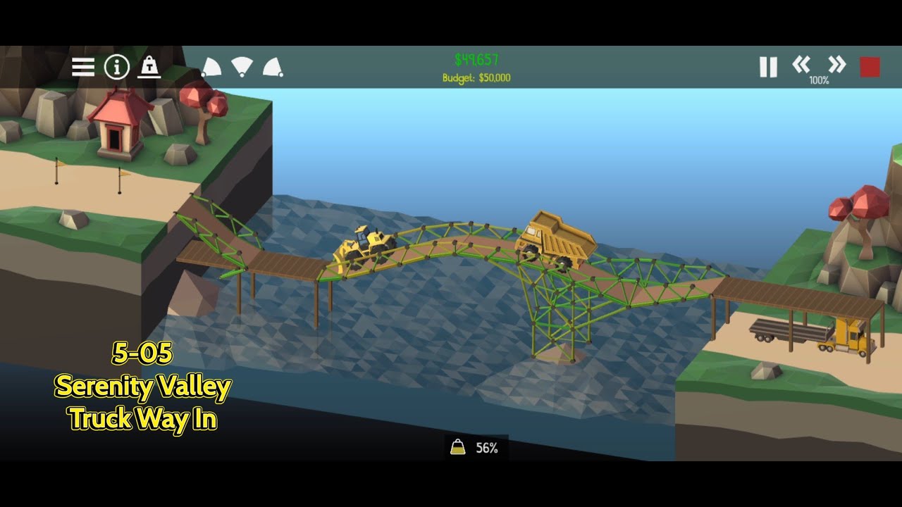 Poly Bridge 2 - Serenity Valley - Truck Way In (5-05)