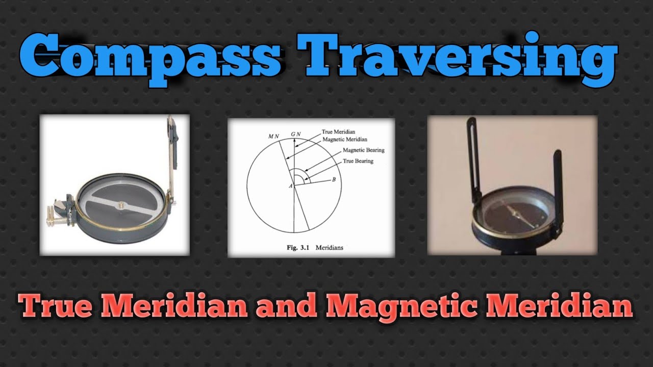 True Meridian and Magnetic Meridian in Surveying | True Meridian and True Bearing | Magnetic Bearing