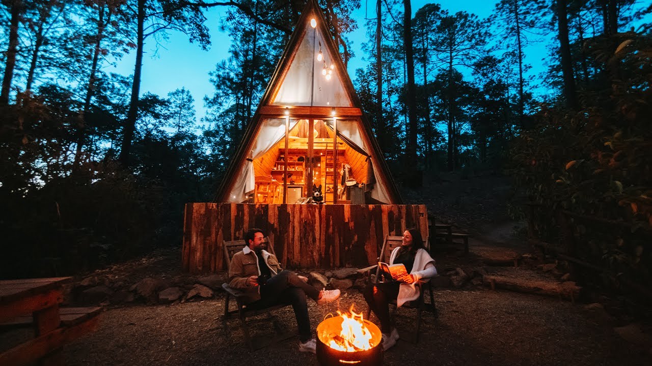 ¡Dormimos en una Cabaña en Medio del Bosque! 🏕 | Cabañas en Valle de Bravo