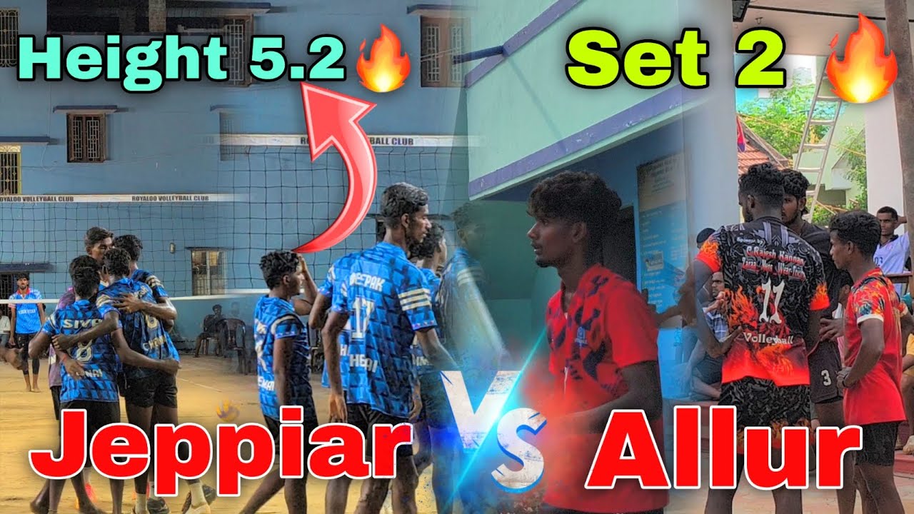 JEPPIAR 🆚 Allur Volleyball Club . Set 2 🔥 Jeppiar On Fire 🔥 Don't Miss It 🔥#viral#viral 