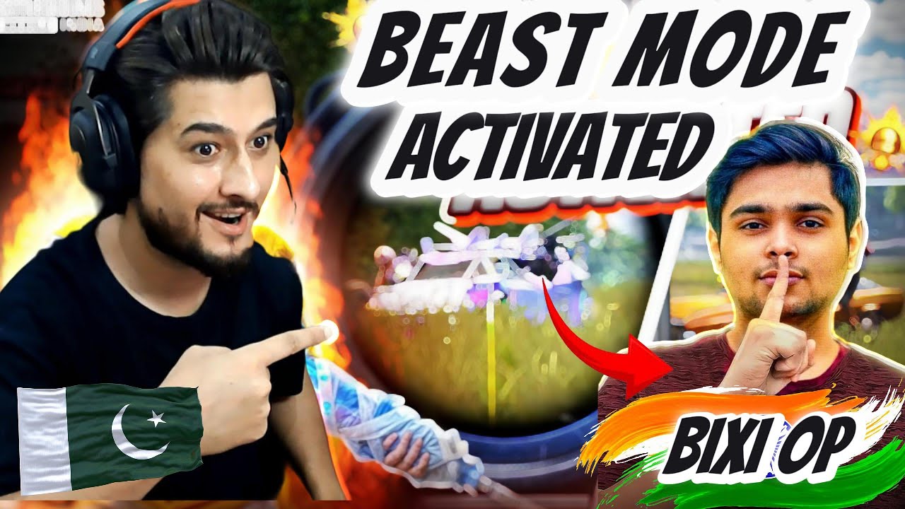 BIXI OP BEAST MODE ACTIVATED 🔥CONQUEROR LOBBY | PAKISTANI REACTION ON INDIA PLAYER #reaction