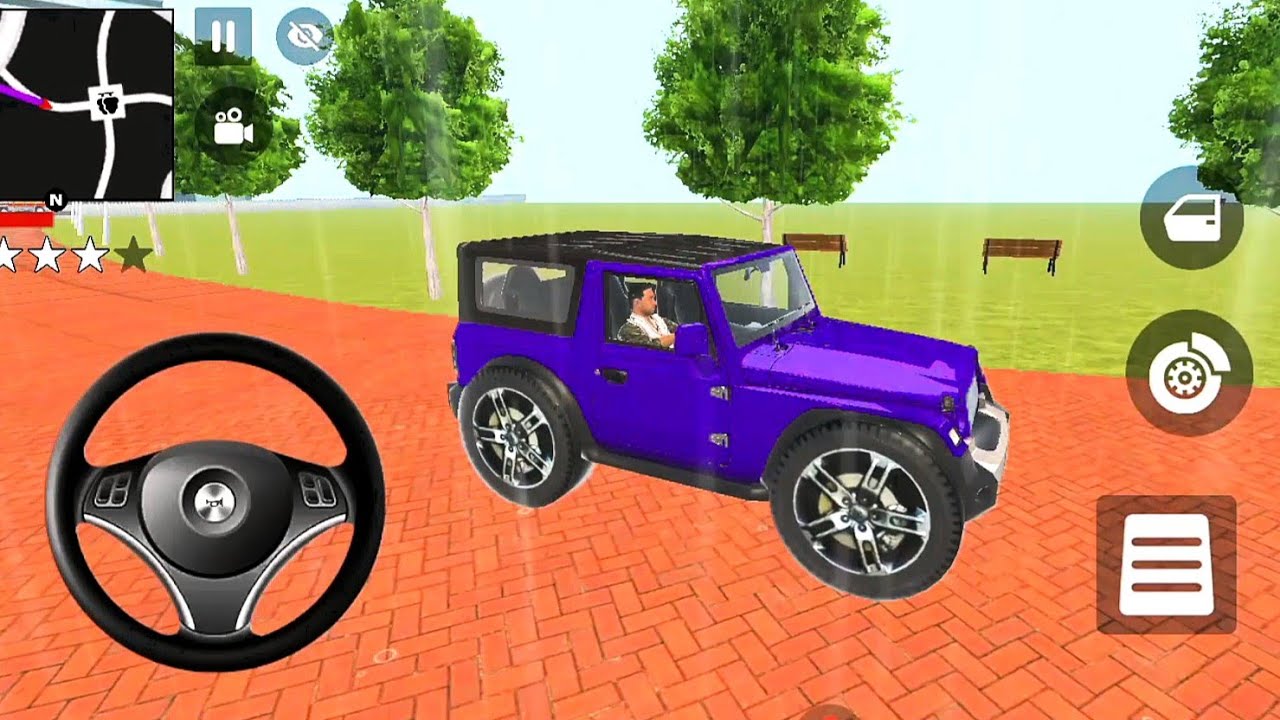 Franklin 🎉 Uncontrolled Thar Crashes in Indian Streets 🚧 | Open World Car Bike Game 🔥