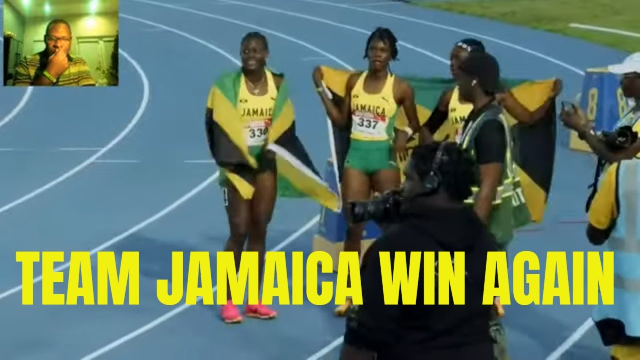 Молодая команда Ямайки в беге 4x100 м разгромила своих карибских соперников | Оглушительная победа