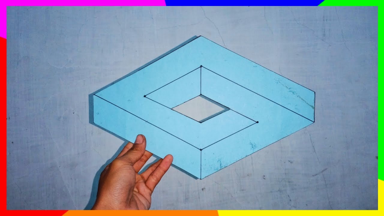 OPTICAL ILLUSION 3D WALL DESIGN EASY | 3D WALL PAINTING | CAT TEMBOK KREATIF