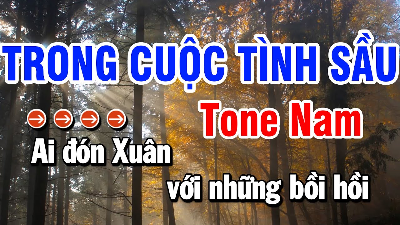 Karaoke Trong Cuộc Tình Sầu | Nhạc Sống Tone Nam | Huỳnh Lê