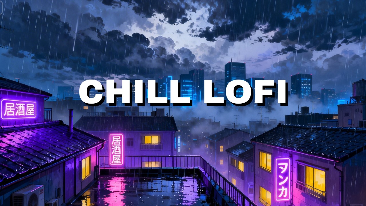 You're Studying in Rainy Tokyo 🌧️ Relaxing Lofi Beats | 作業用BGM