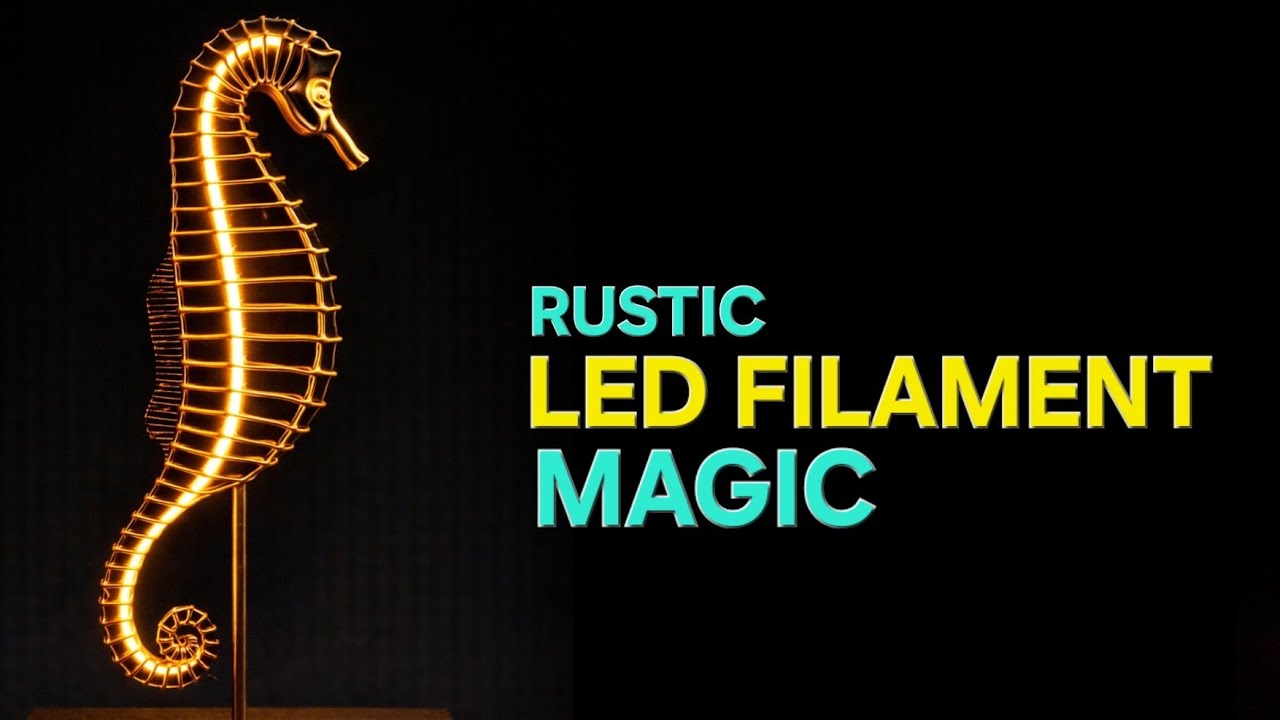Rustic Seahorse Lamp | LED Filament DIY Art
