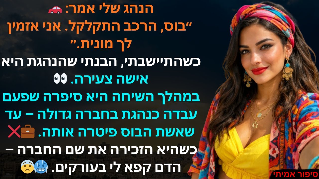 הנהג שלי אמר: 🚗 ״בוס, הרכב התקלקל. אני אזמין לך מונית.״ כשהתיישבתי, הבנתי שהנהגת היא אישה צעירה..👀