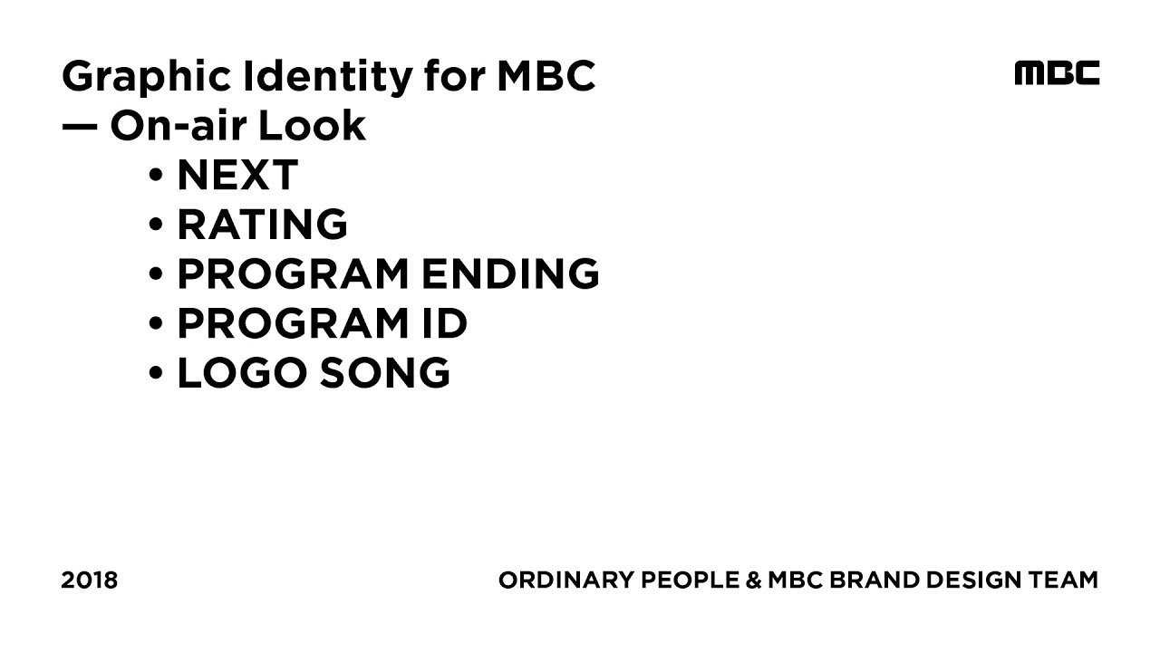 MBC Graphic Identity on air look