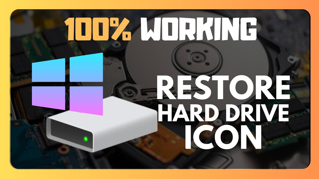 EASY WAYS On To RESTORE Default Hard Disk Drive Icon In Windows 11