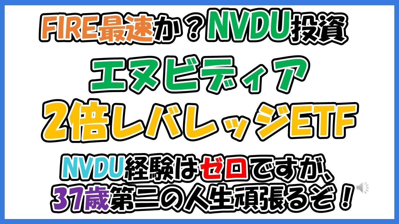 エヌビディア2倍レバレッジ爆誕👍ここはNVDUどうでしょう💪