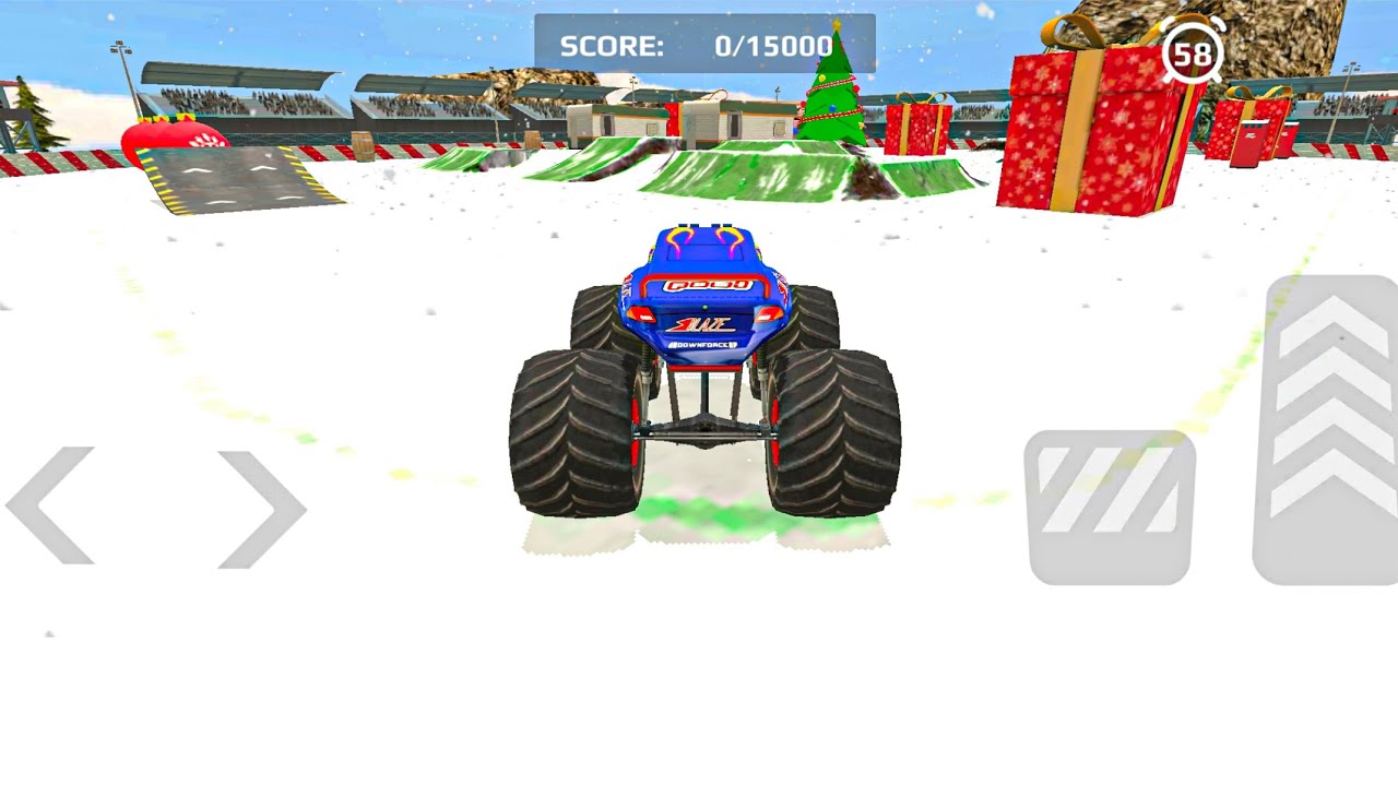 Monster truck free mode challenge extreme stunts android gameplay offline 