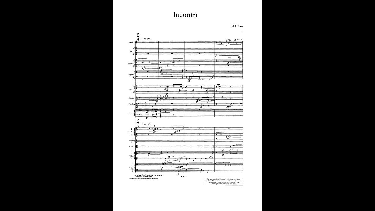 L. Nono - Incontri (w/score)