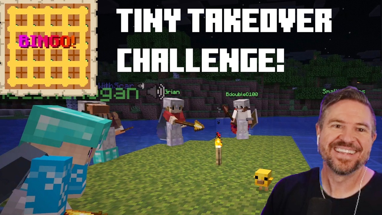 Minecraft Tiny Takeover Challenge with Hermits and Friends! #MinecraftPartner