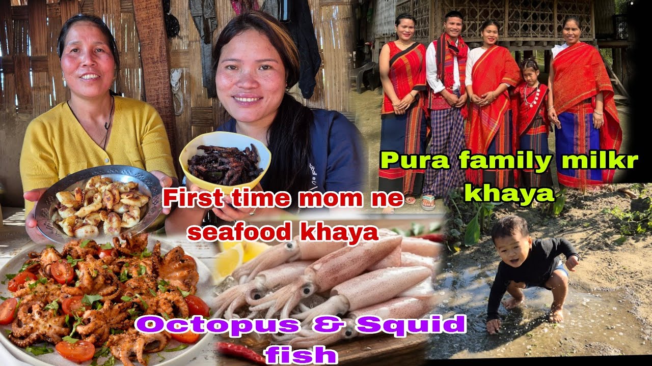 Pehli bar ghar mein banaya octopas // Sab Ne ek saath milkr khaya//#familytimevlogs