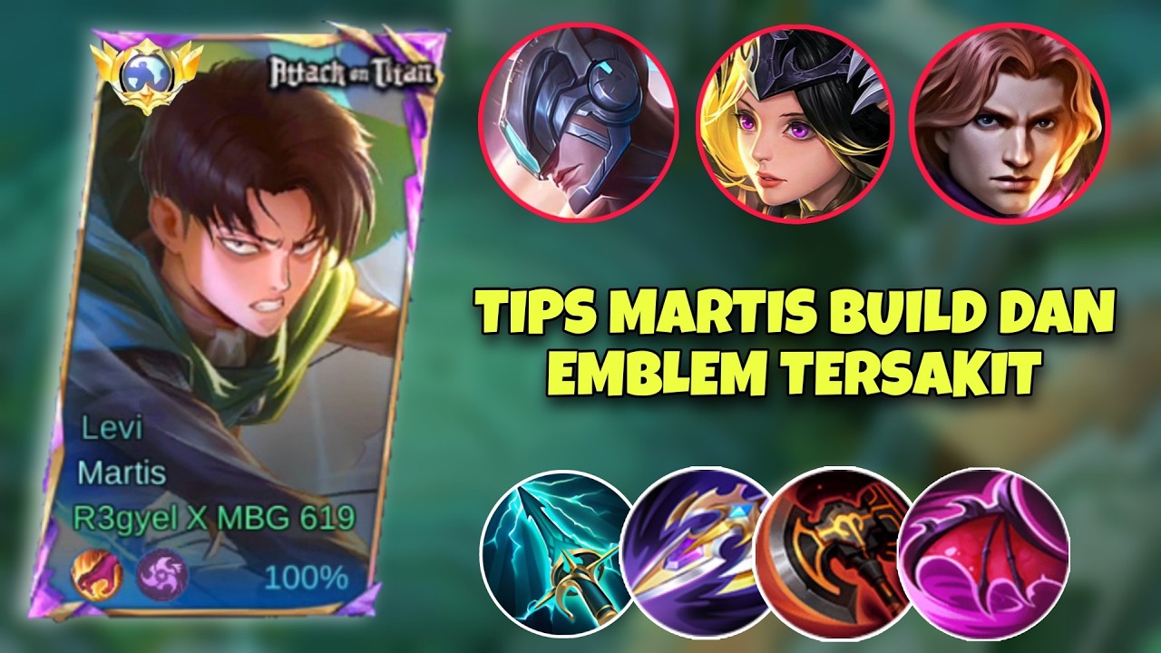Tips Martis Jungler Build Dan Emblem Tersakit Martis Di Patch Terbaru! Auto MVP🔥‼️